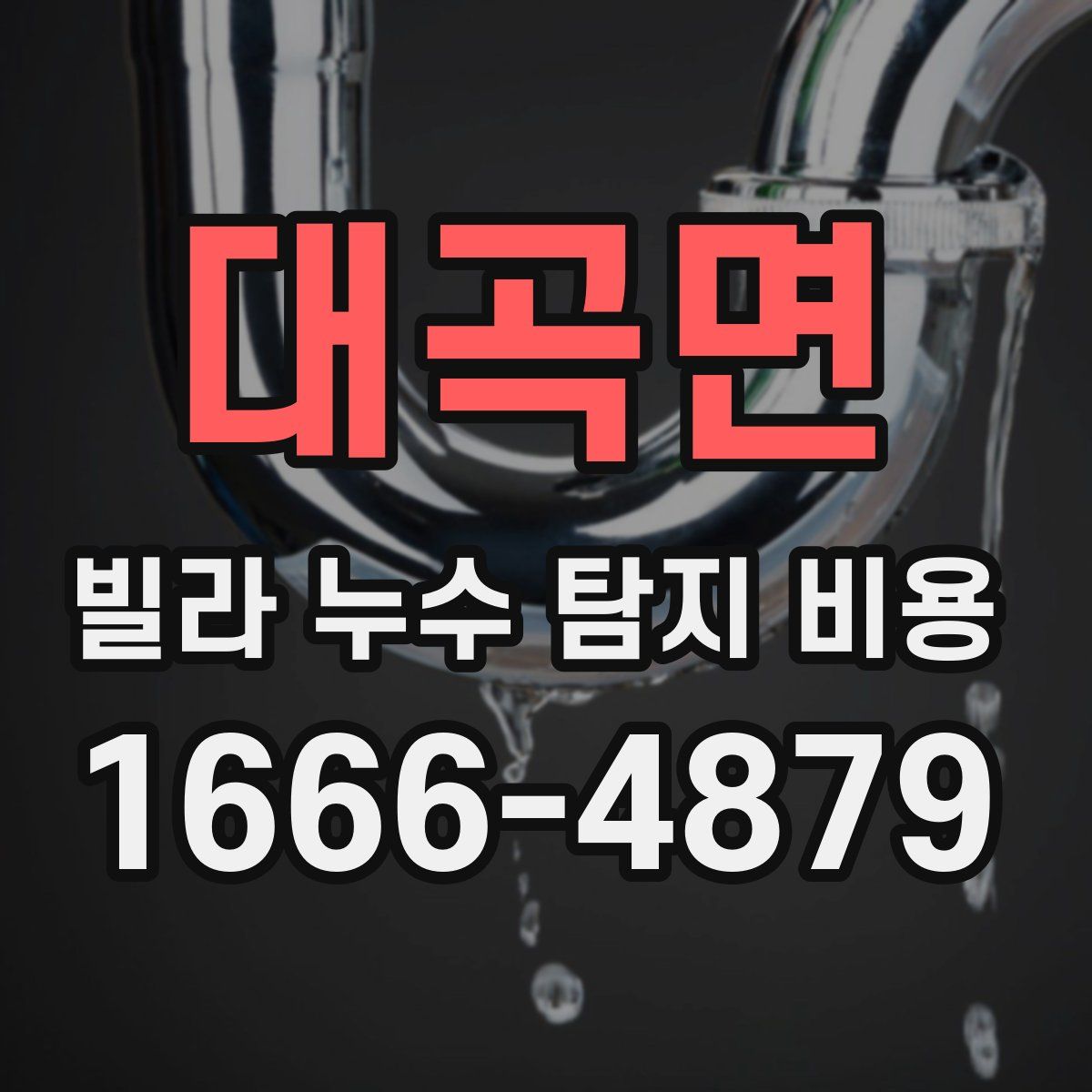 대곡면 빌라 누수 탐지 비용