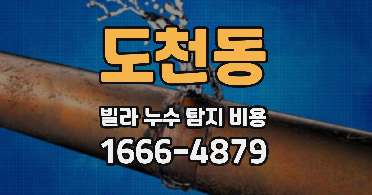 도천동 빌라 누수 탐지 비용