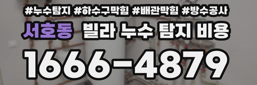 서호동 빌라 누수 탐지 비용