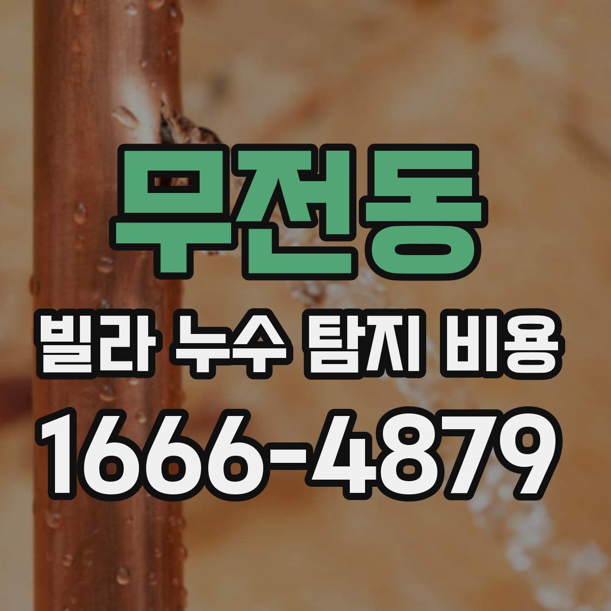 무전동 빌라 누수 탐지 비용