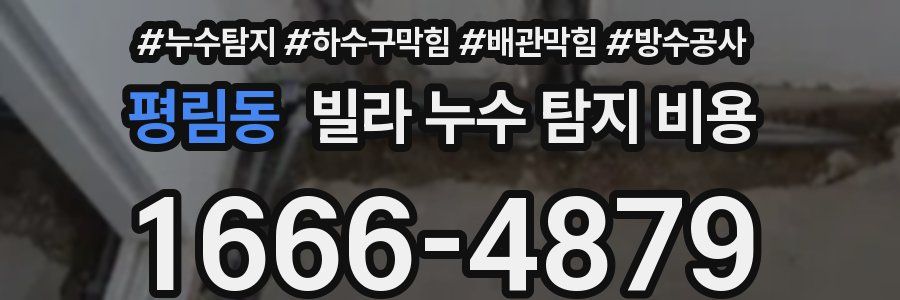 평림동 빌라 누수 탐지 비용