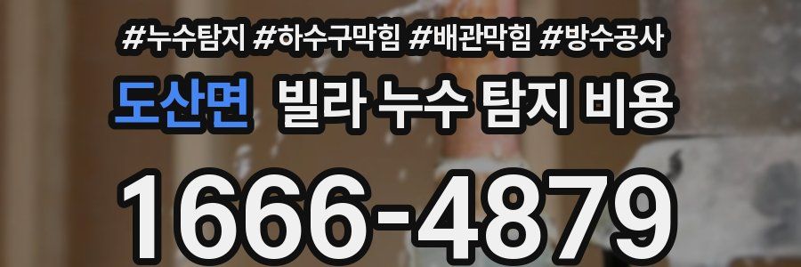 도산면 빌라 누수 탐지 비용