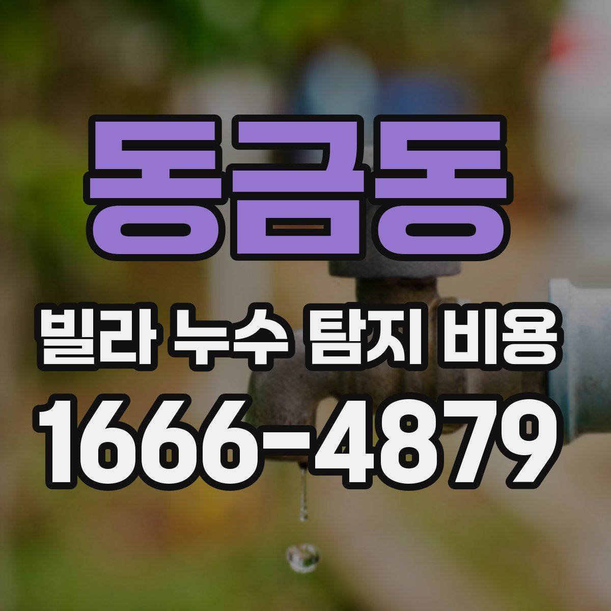 동금동 빌라 누수 탐지 비용