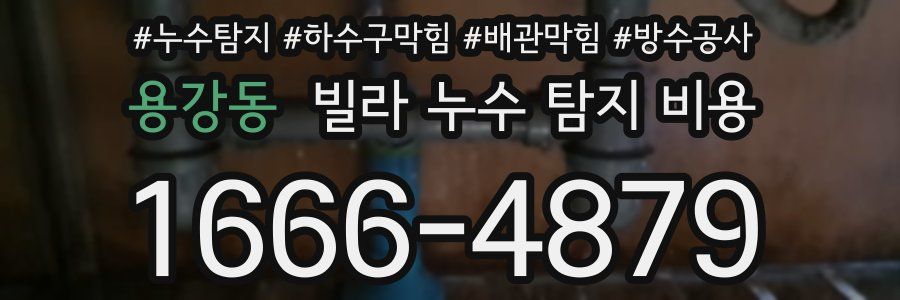 용강동 빌라 누수 탐지 비용