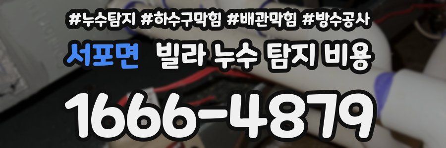 서포면 빌라 누수 탐지 비용