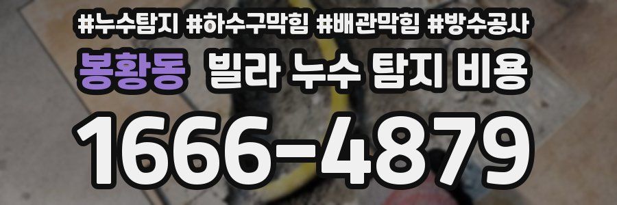 봉황동 빌라 누수 탐지 비용