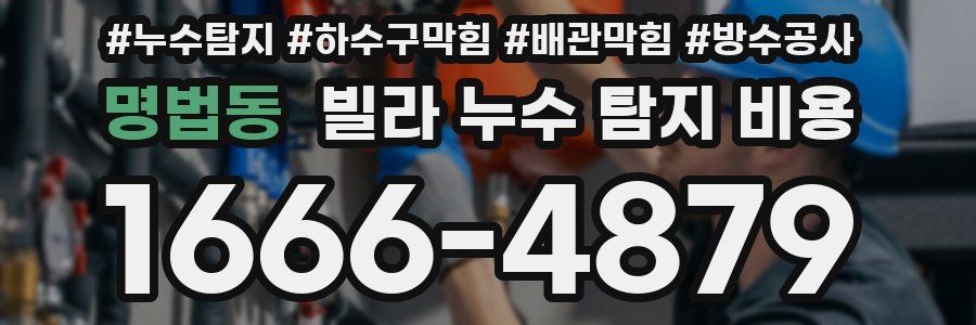 명법동 빌라 누수 탐지 비용