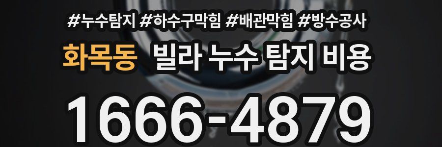 화목동 빌라 누수 탐지 비용