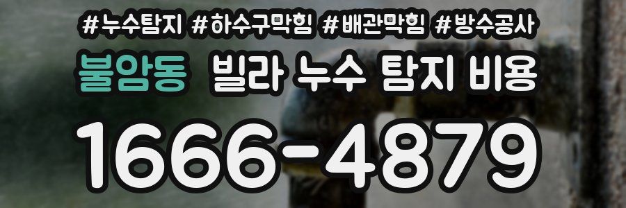 불암동 빌라 누수 탐지 비용