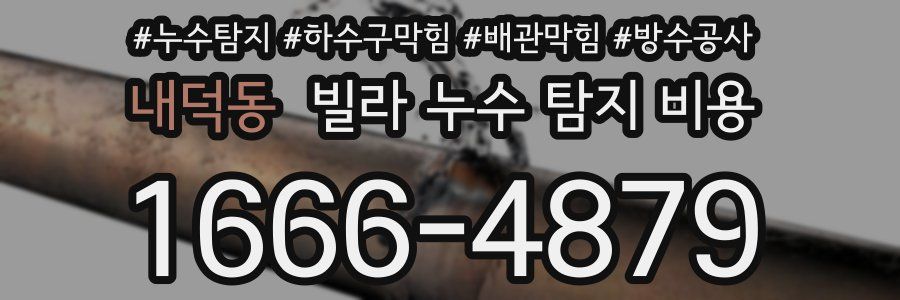 내덕동 빌라 누수 탐지 비용