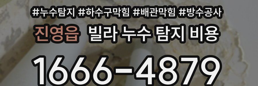 진영읍 빌라 누수 탐지 비용