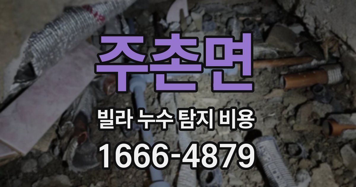 주촌면 빌라 누수 탐지 비용
