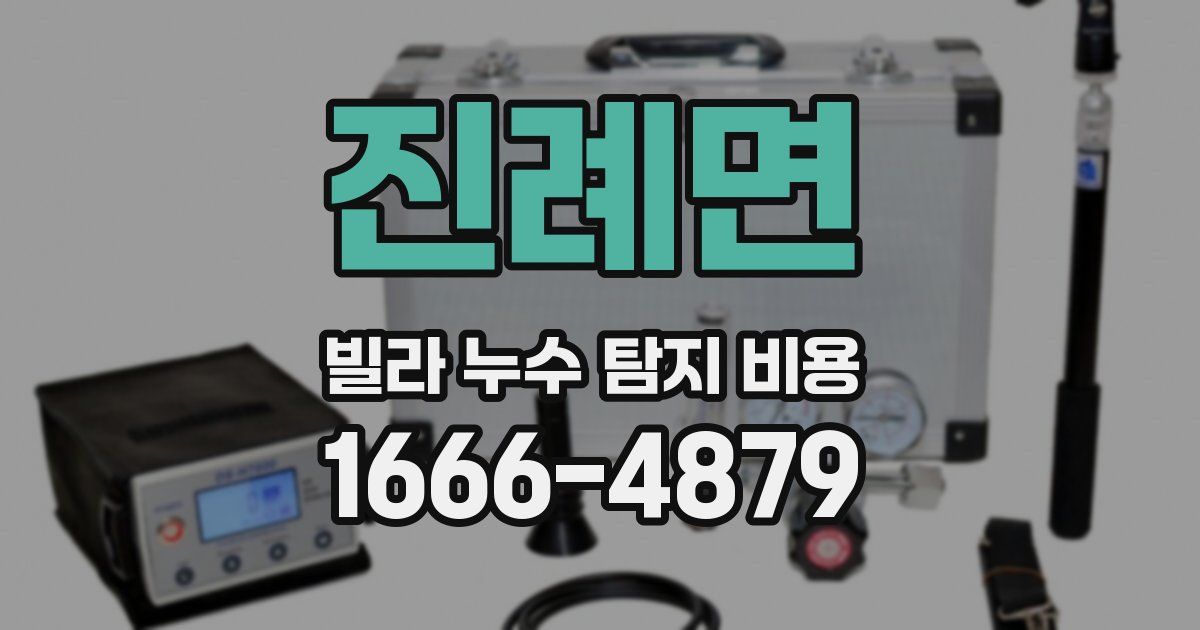 진례면 빌라 누수 탐지 비용