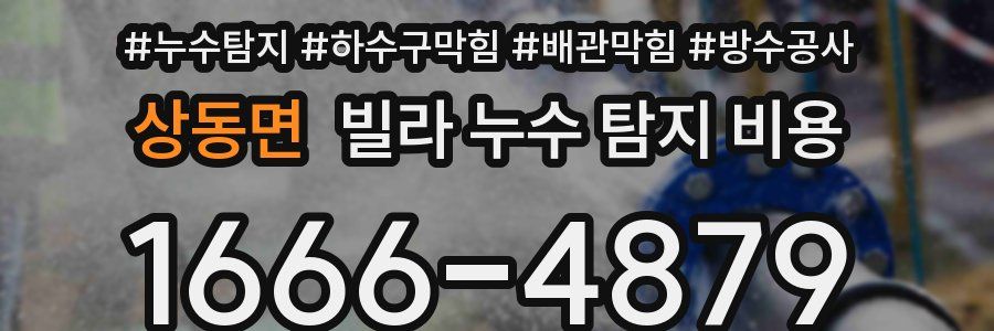 상동면 빌라 누수 탐지 비용