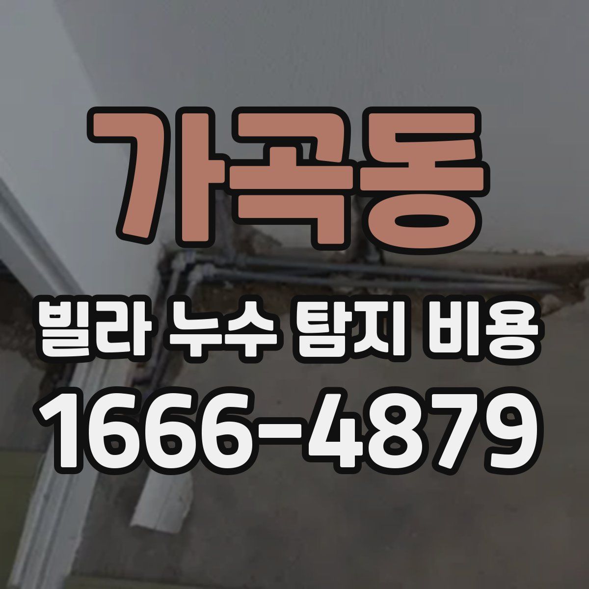 가곡동 빌라 누수 탐지 비용