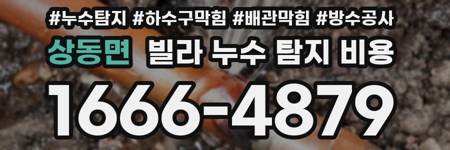 상동면 빌라 누수 탐지 비용