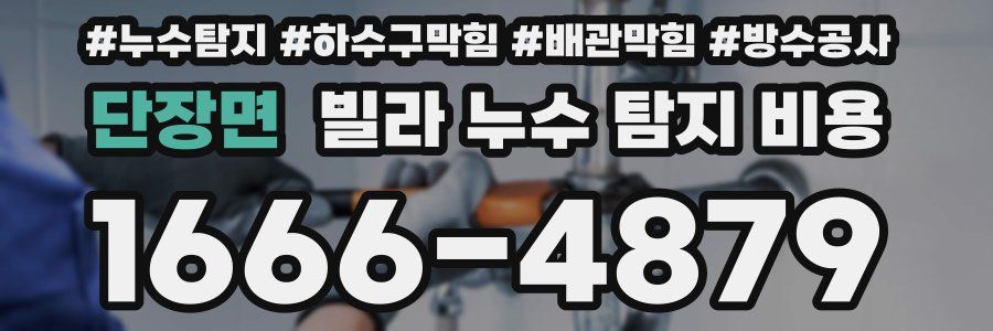 단장면 빌라 누수 탐지 비용