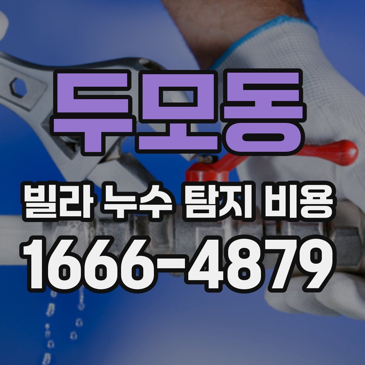 두모동 빌라 누수 탐지 비용