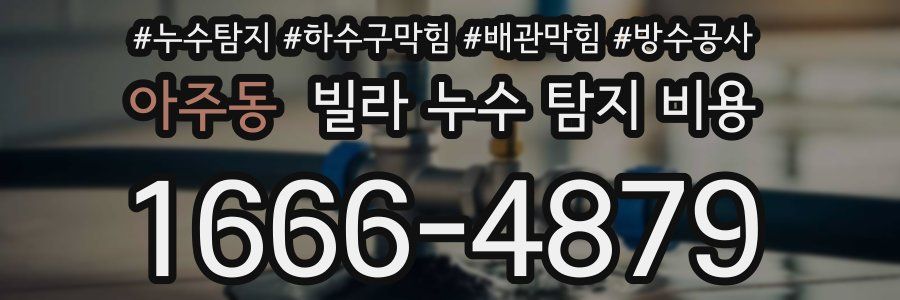 아주동 빌라 누수 탐지 비용