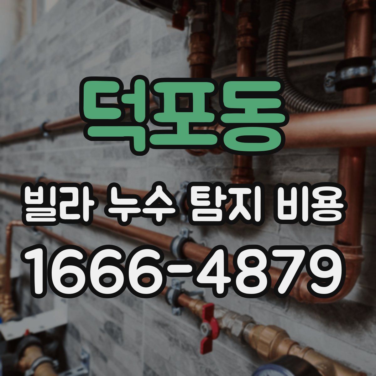 덕포동 빌라 누수 탐지 비용