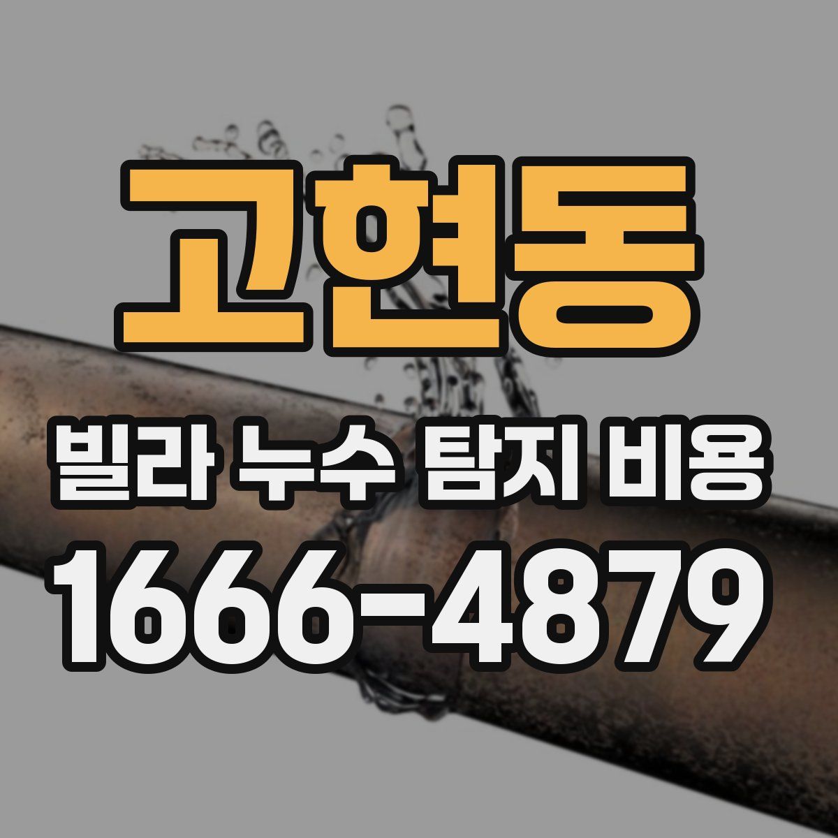 고현동 빌라 누수 탐지 비용