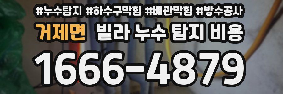 거제면 빌라 누수 탐지 비용