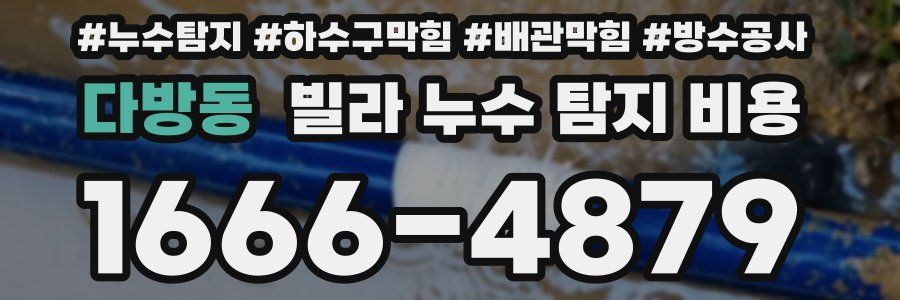 다방동 빌라 누수 탐지 비용
