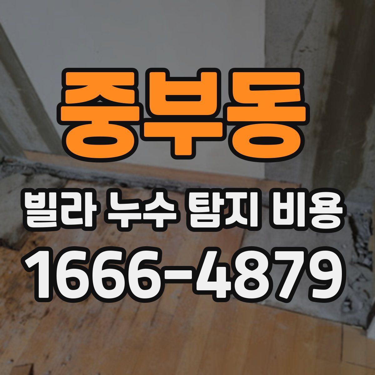 중부동 빌라 누수 탐지 비용
