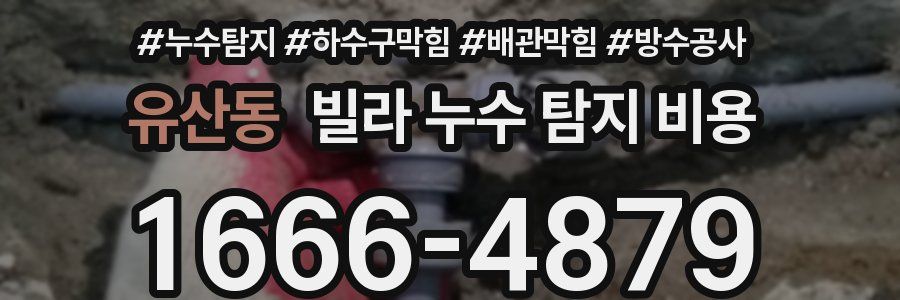 유산동 빌라 누수 탐지 비용