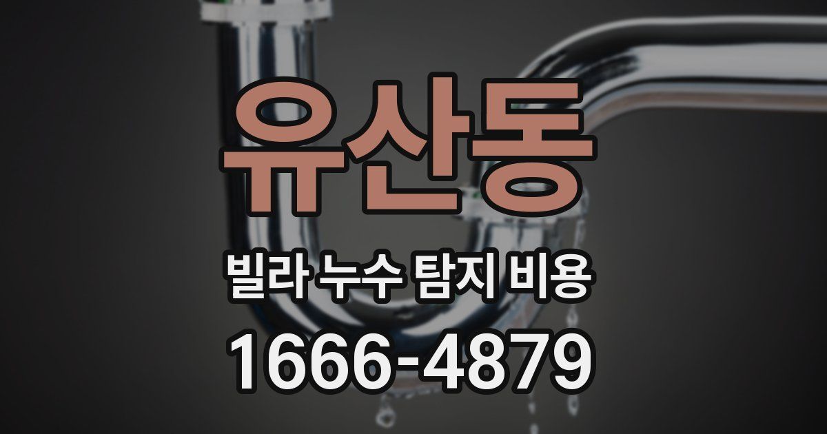 유산동 빌라 누수 탐지 비용