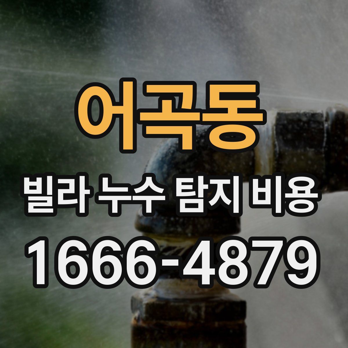 어곡동 빌라 누수 탐지 비용