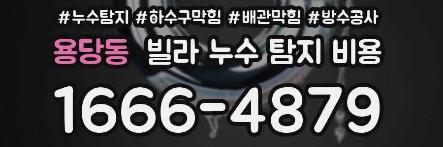 용당동 빌라 누수 탐지 비용