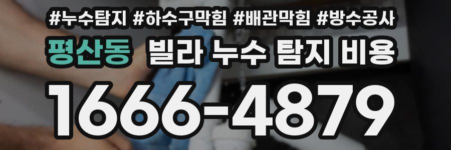 평산동 빌라 누수 탐지 비용
