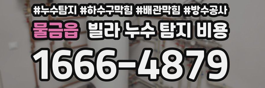 물금읍 빌라 누수 탐지 비용