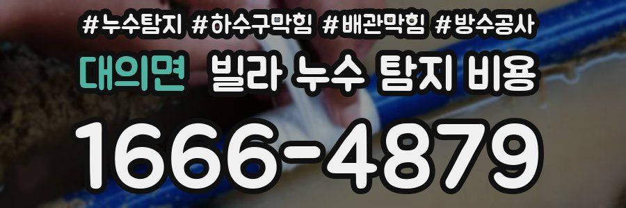 대의면 빌라 누수 탐지 비용