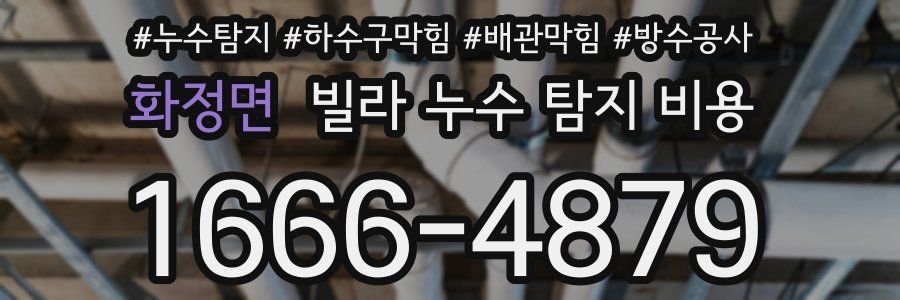 화정면 빌라 누수 탐지 비용