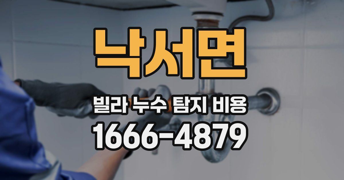 낙서면 빌라 누수 탐지 비용