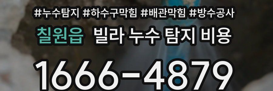 칠원읍 빌라 누수 탐지 비용