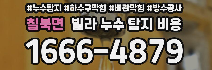 칠북면 빌라 누수 탐지 비용