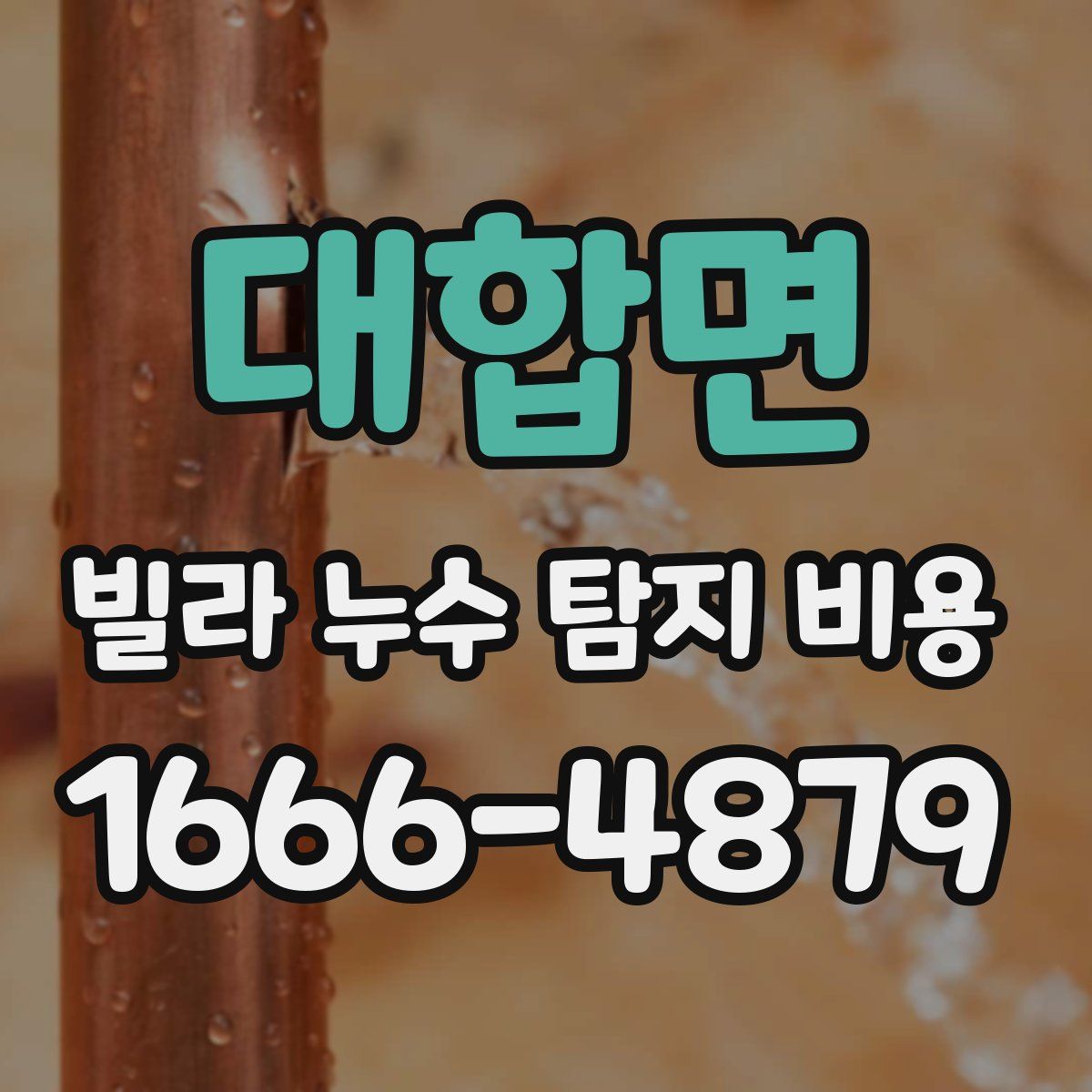 대합면 빌라 누수 탐지 비용