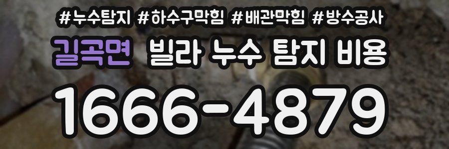 길곡면 빌라 누수 탐지 비용
