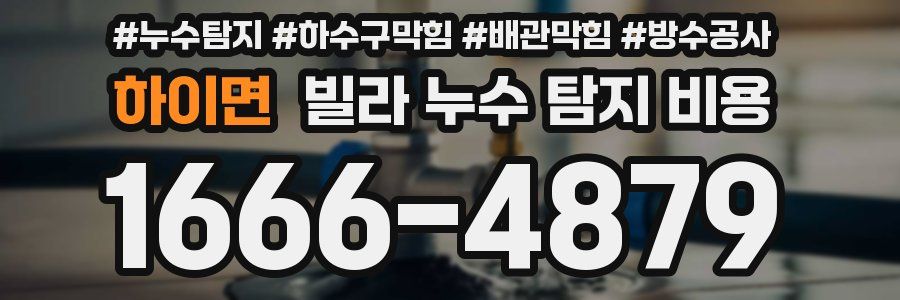 하이면 빌라 누수 탐지 비용