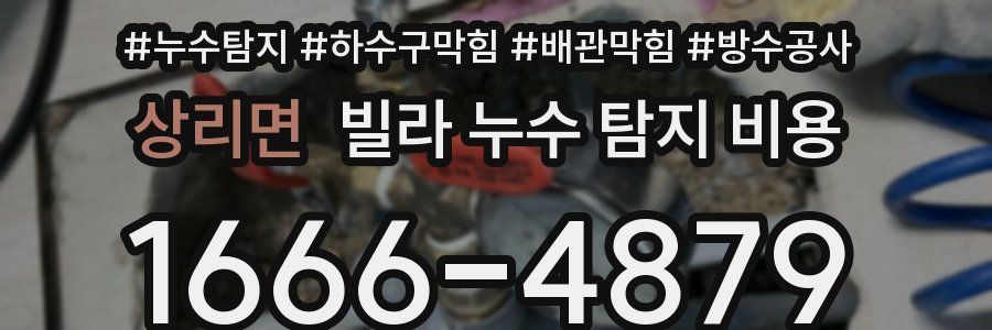 상리면 빌라 누수 탐지 비용