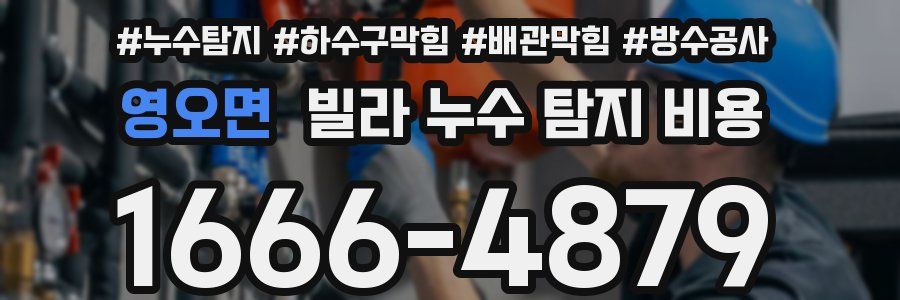 영오면 빌라 누수 탐지 비용