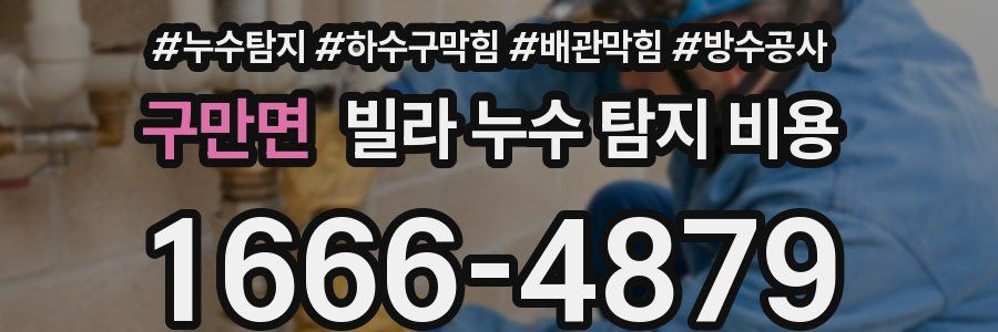 구만면 빌라 누수 탐지 비용
