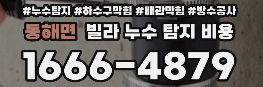 동해면 빌라 누수 탐지 비용