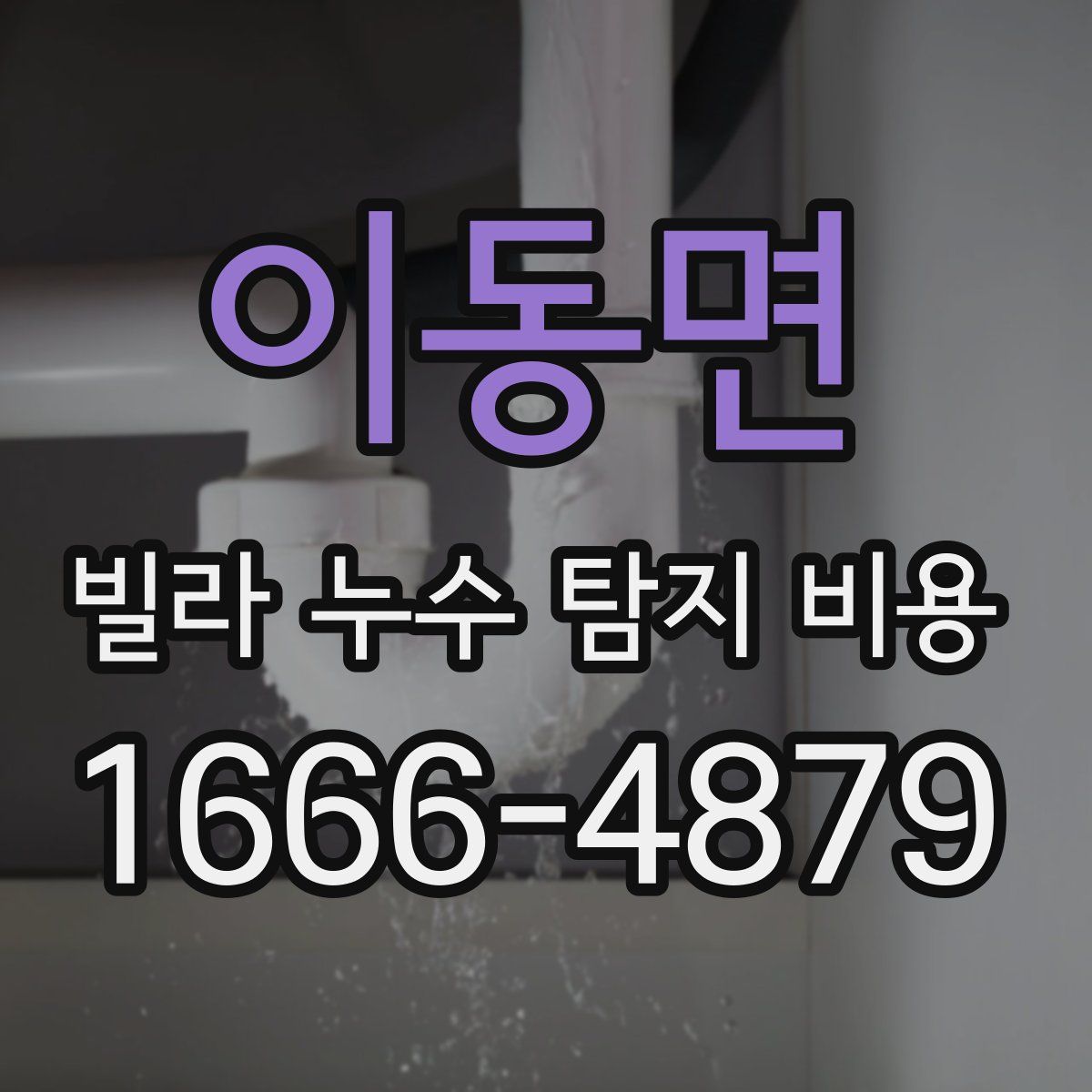 이동면 빌라 누수 탐지 비용