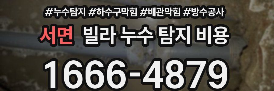 서면 빌라 누수 탐지 비용