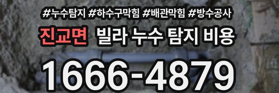 진교면 빌라 누수 탐지 비용