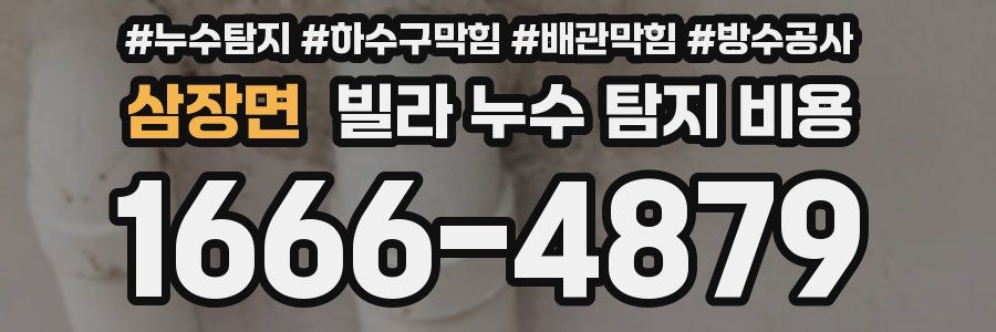 삼장면 빌라 누수 탐지 비용